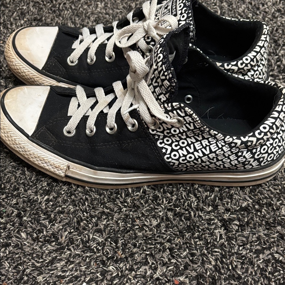 Converse Black and White Patterned Sneakers